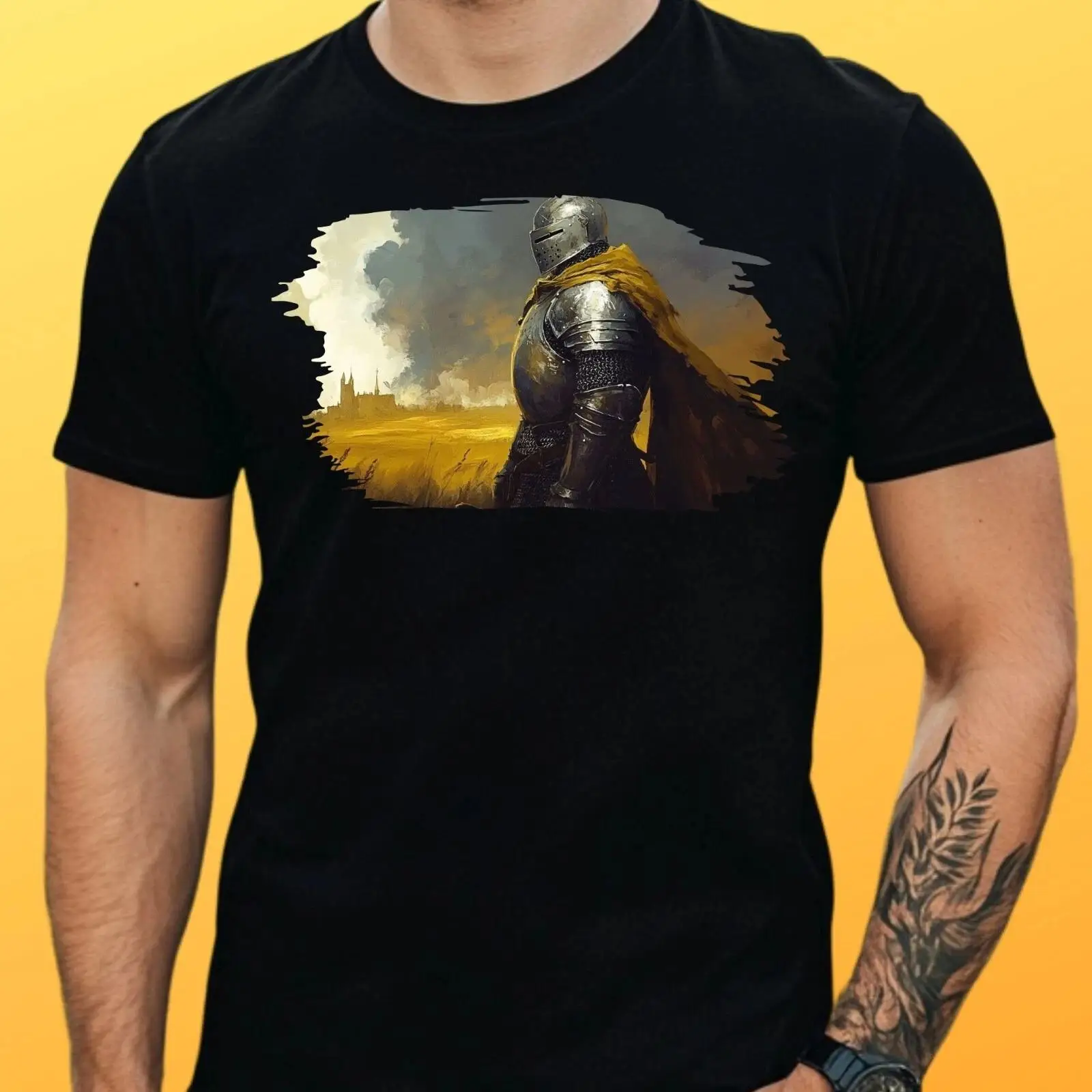 Vintage Fashion Herren - Tシャツ メンズ 騎士服モチーフ コットン S～5XL ヴィンテージ