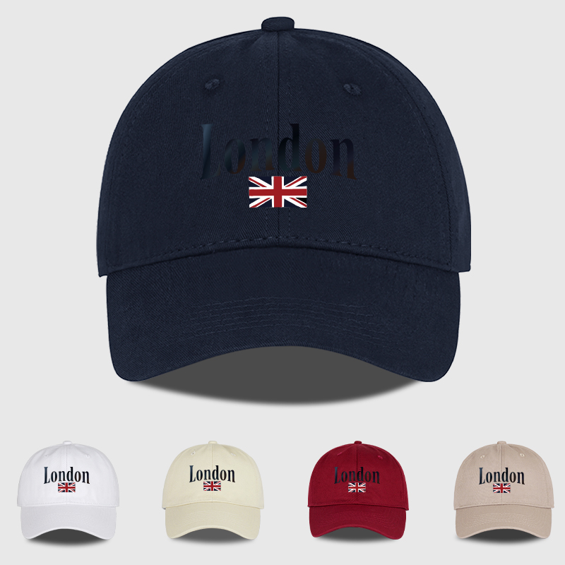 Vintage Fashion London - ロンドン ユニオン ジャック プリント ベースボール キャップ