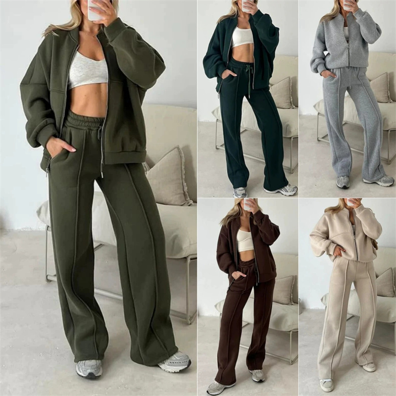 2025 スウェット上下セット レディース カジュアル スポ - Wide Leg Trouser 70S のレビューと価格