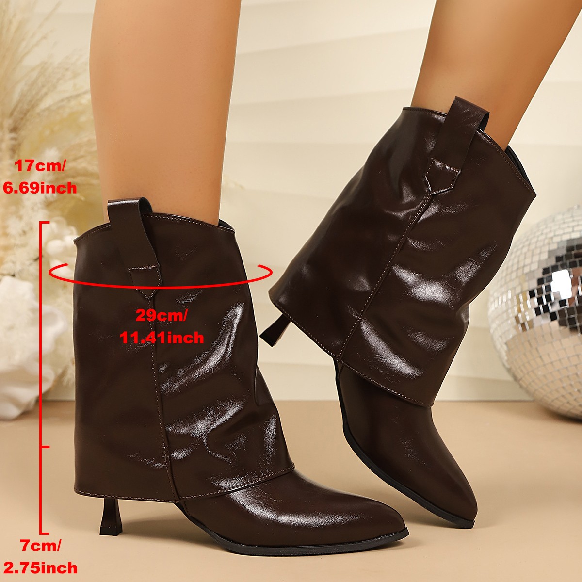 フランス風ヴィンテージポインテッドトゥスティレットショートブ - Vintage Style Women Fashion のレビューと価格