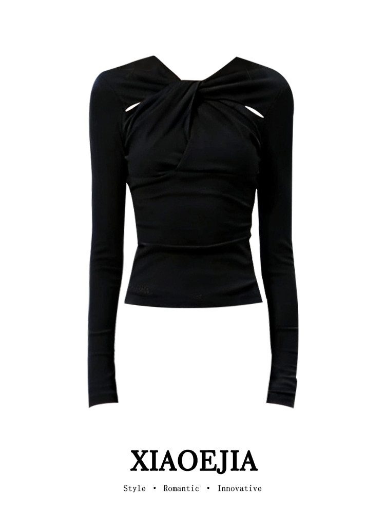 女性黒ゴシック Tシャツ原宿 Y2k Tシャツトップ 90  - Turtleneck Knit 90S のレビューと価格