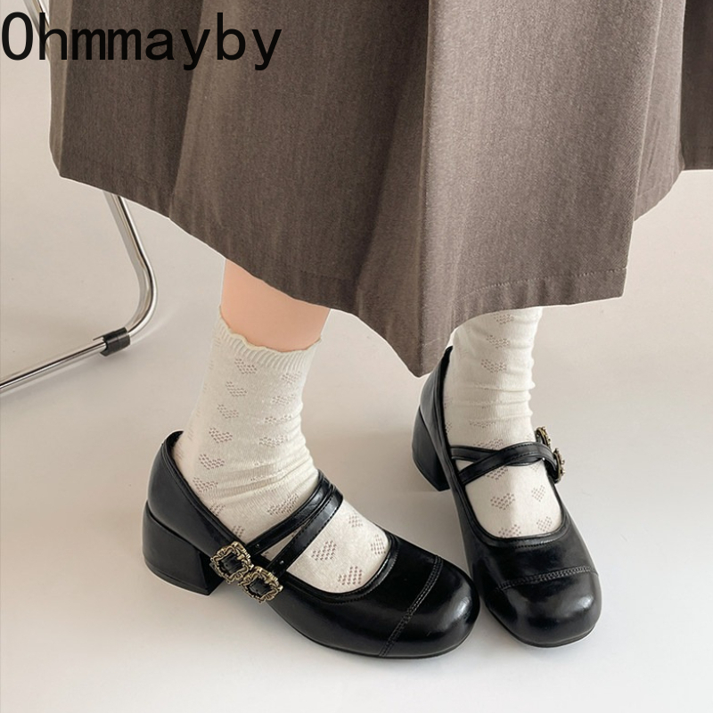 ヴィンテージ厚底メリージェーンシューズ ファッションメタルバ - Vintage Fashion Dress のレビューと価格