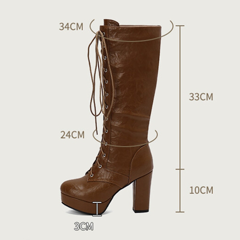Reave cat-女性用ヴィンテージニーブーツラウンドトゥ - Vintage Style Women Fashion のレビューと価格