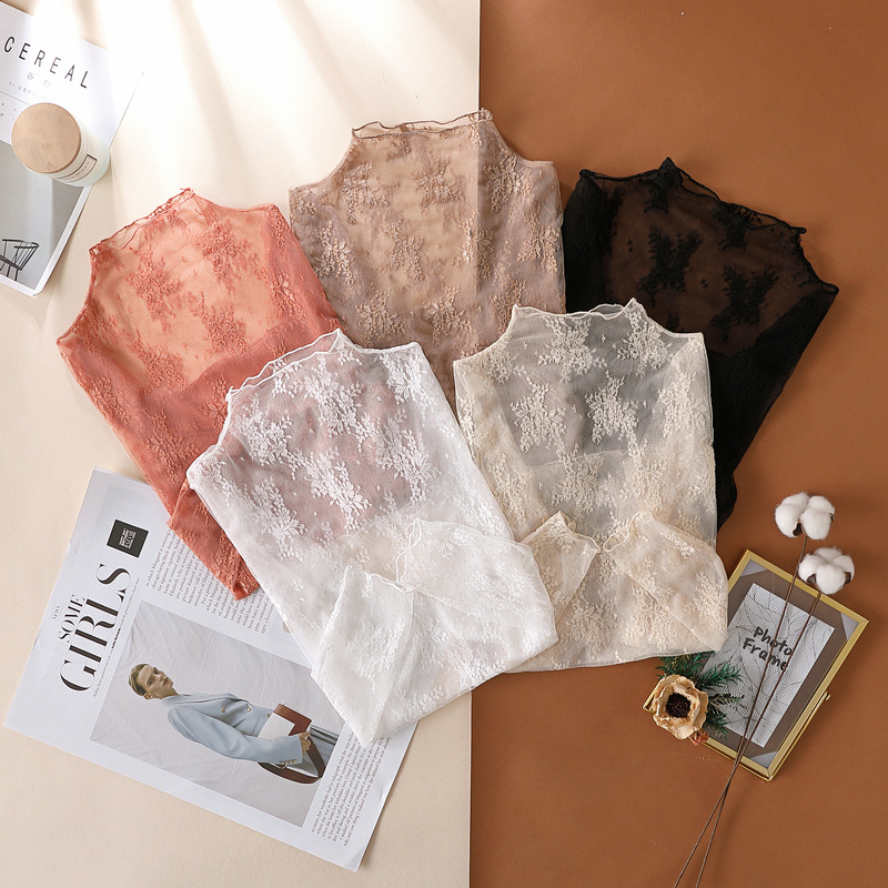 JIAYAN 春の新作レースブラウスベーシックシャツ女性の人 - Turtleneck Knit 90S のレビューと価格