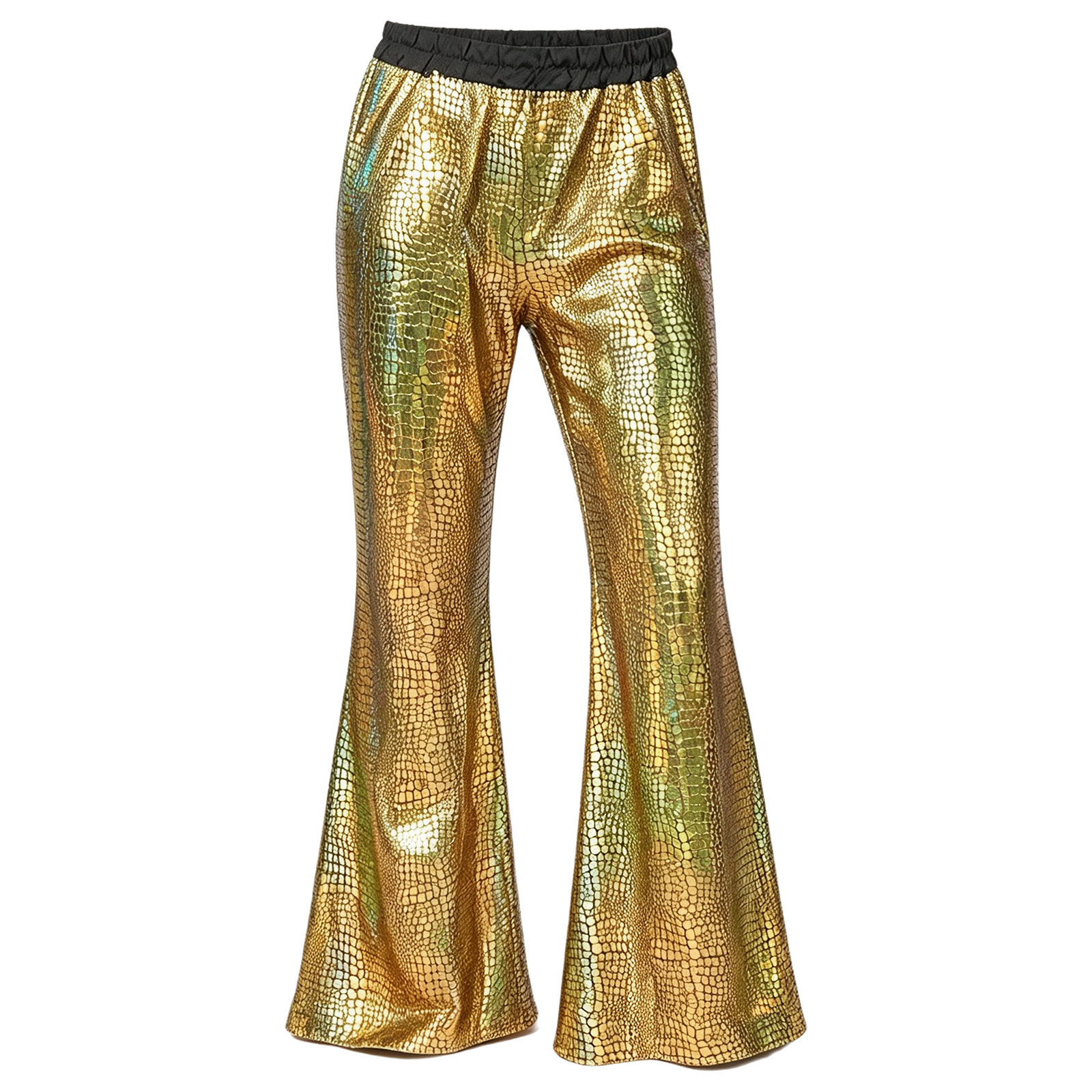 メンズ シャイニー 70年代 80年代 ディスコ フレアパン - Wide Leg Trouser 70S のレビューと価格