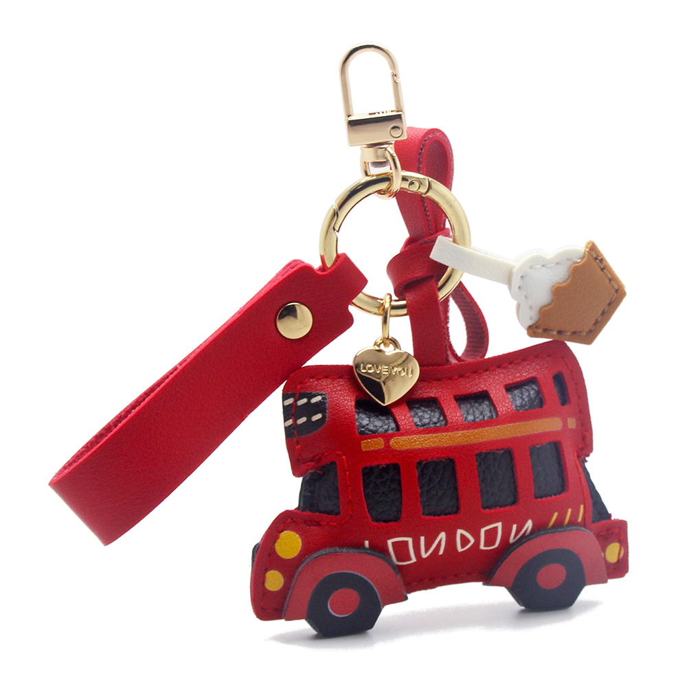 英国のかわいいヴィンテージ手作りレザーキーホルダーロンドン二 - Vintage Fashion London のレビューと価格