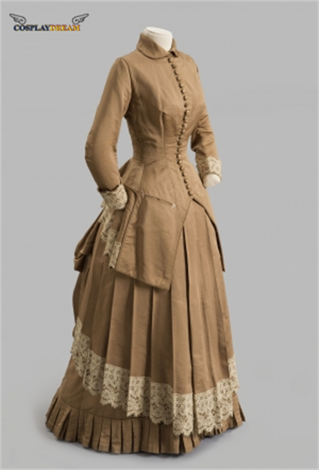 19世紀のファッションドレス、ビクトリア朝のバッスルボールガ - Vintage Fashion Dress のレビューと価格
