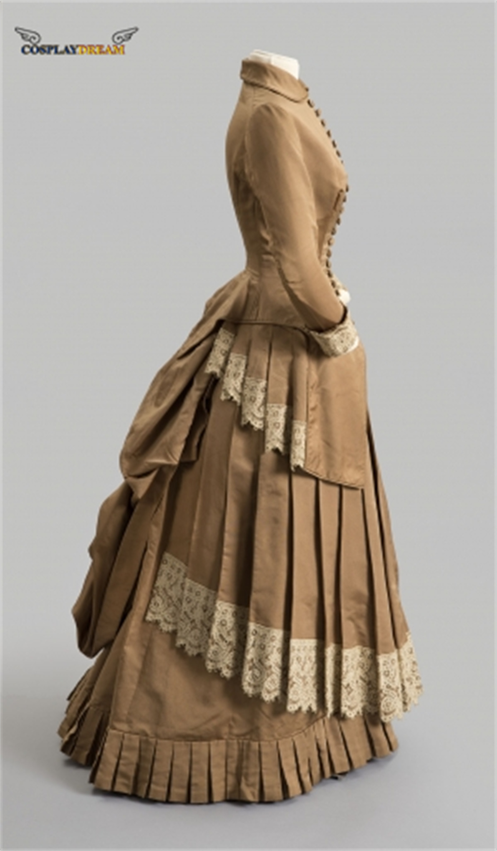 19世紀のファッションドレス、ビクトリア朝のバッスルボールガ - Vintage Fashion Dress のレビューと価格