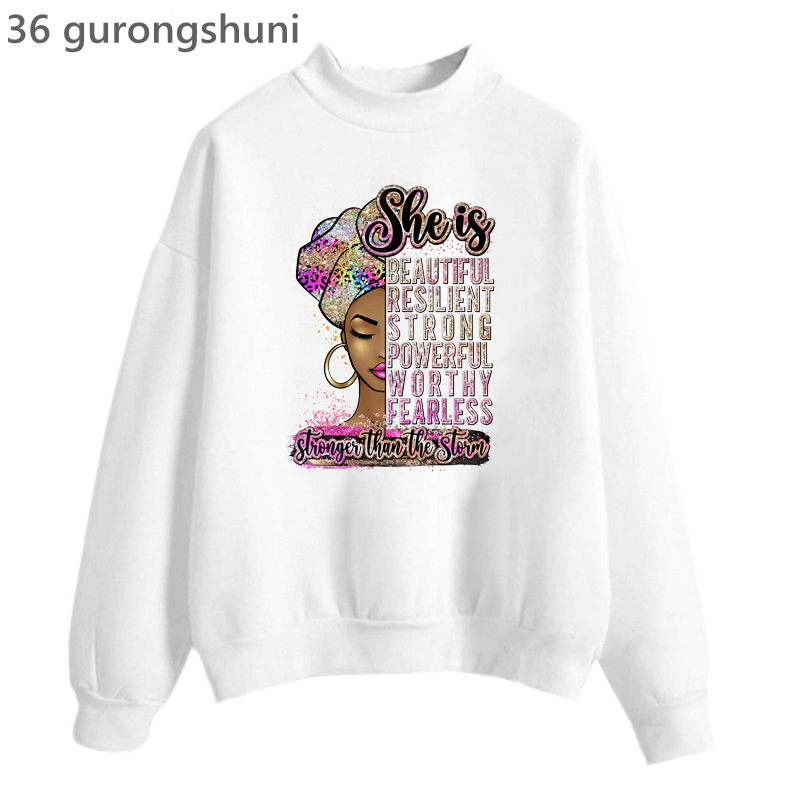 彼女は女性のための美しい魔法のトラックスーツ,水彩,グラフィ - Turtleneck Knit 90S のレビューと価格