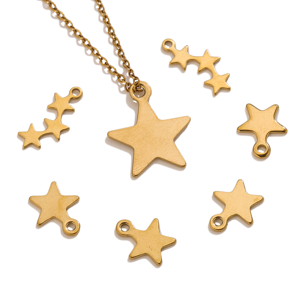 20 ピース/ロットスターチャームジュエリー作成用ステンレス - Vintage Fashion Jewelry Necklaces のレビューと価格