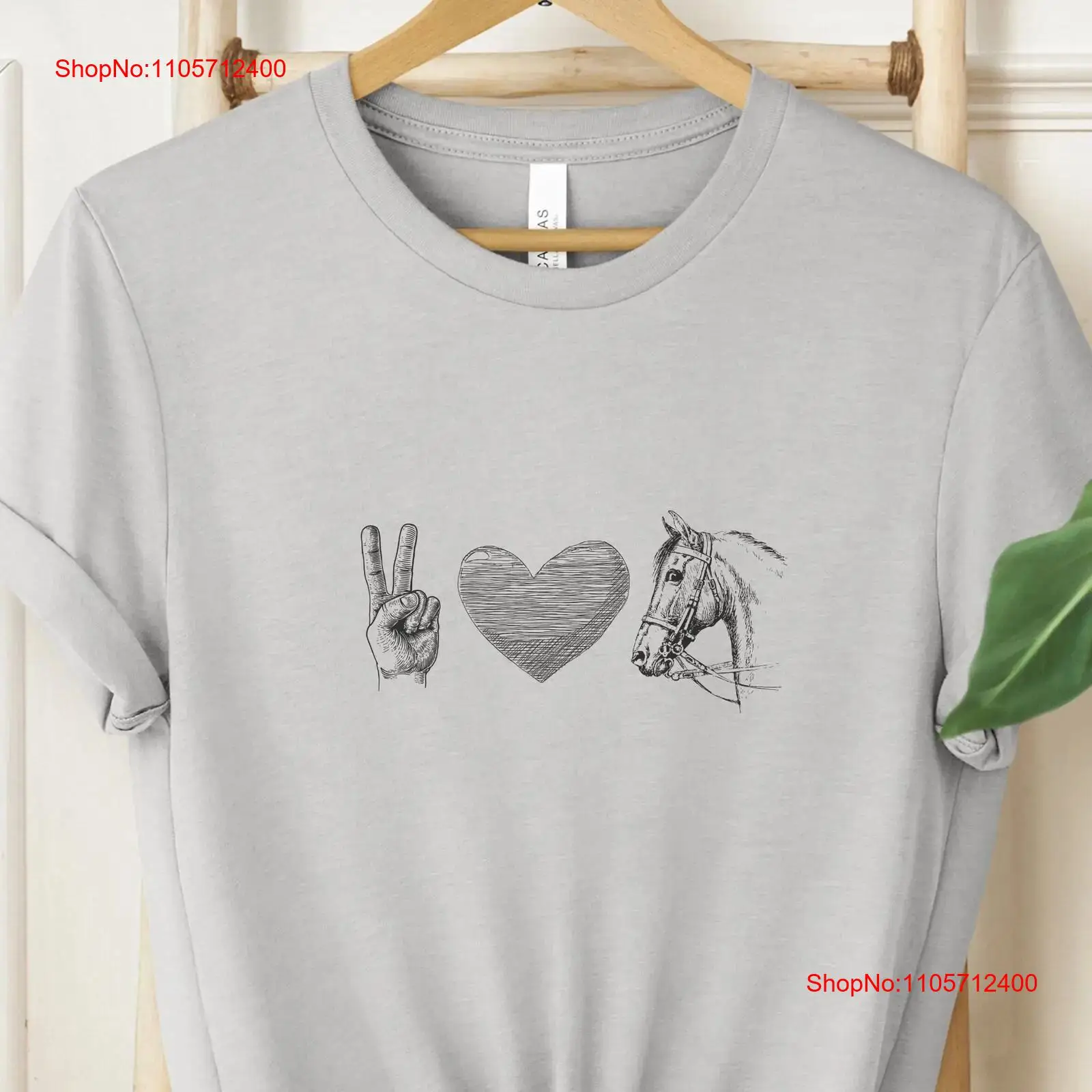 HORSE LOVER SHIRT Peace Love T - Vintage Fashion Faire のレビューと価格