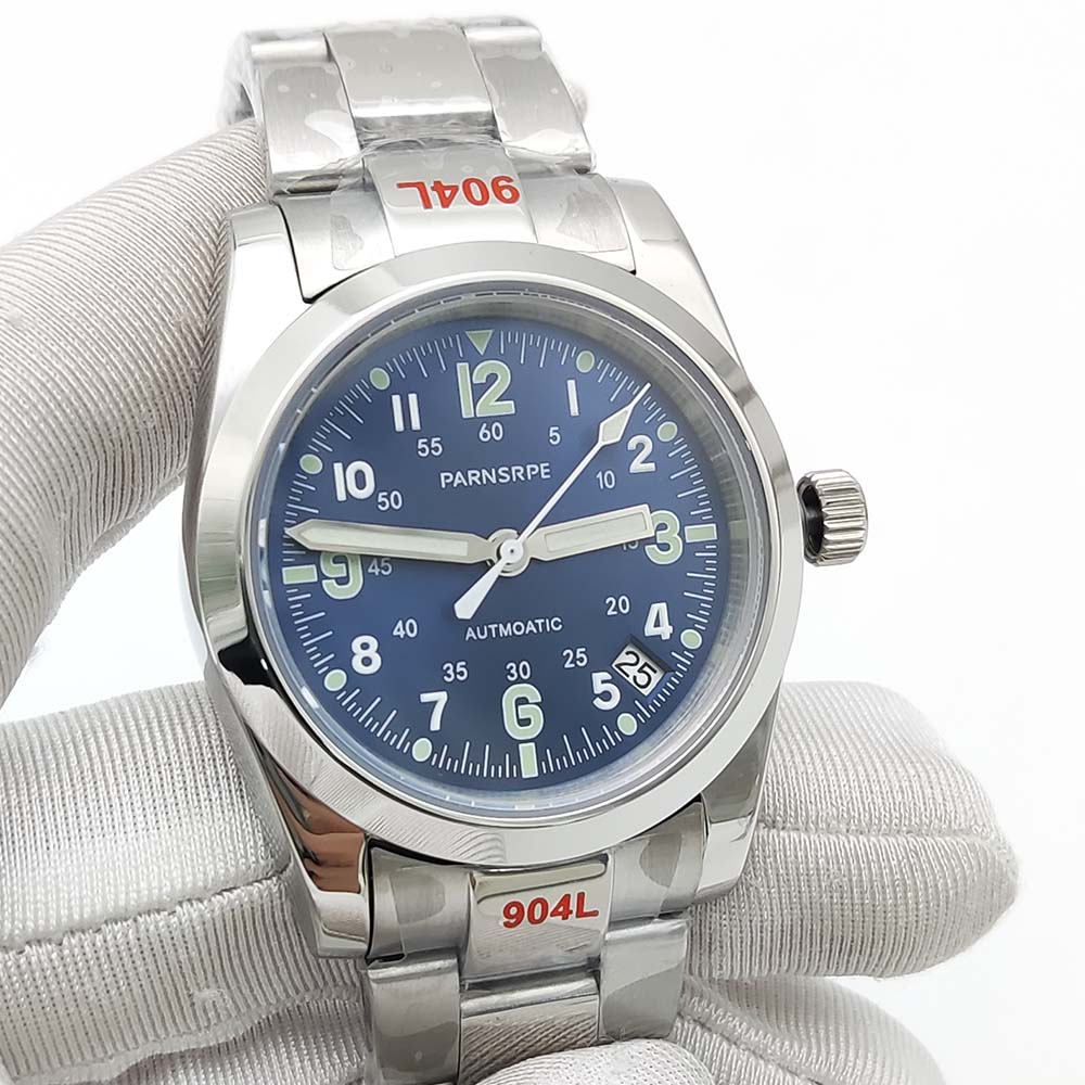 新しい 39 ミリメートルスチール NH35 自動巻き時計男 - Vintage Fashion Complete のレビューと価格