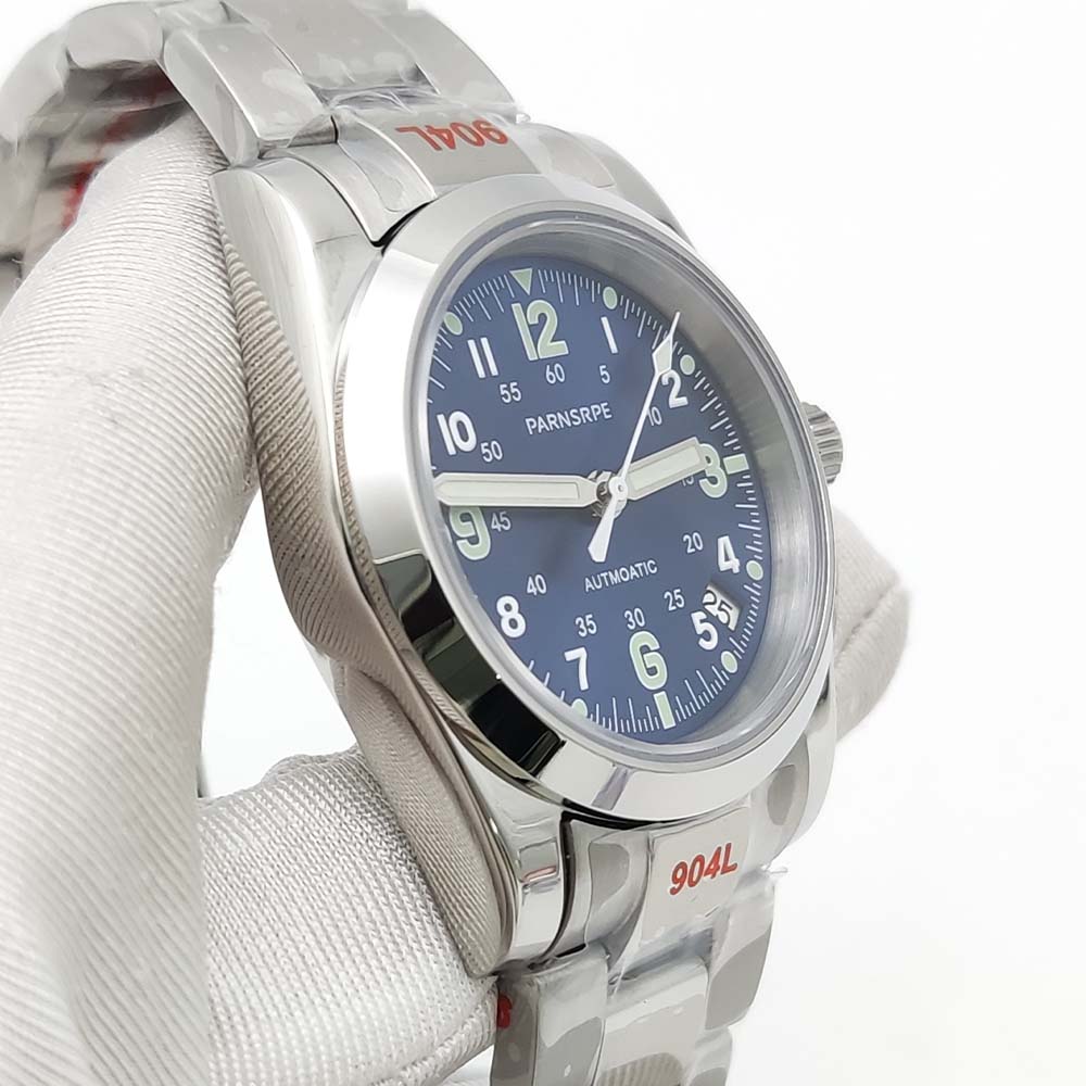 新しい 39 ミリメートルスチール NH35 自動巻き時計男 - Vintage Fashion Complete のレビューと価格