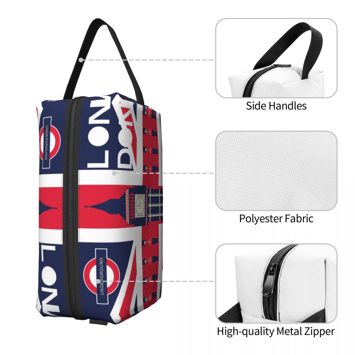 英国国旗の化粧品バッグ,ロンドンのシンボル,ユニオンジャック - Vintage Fashion London のレビューと価格