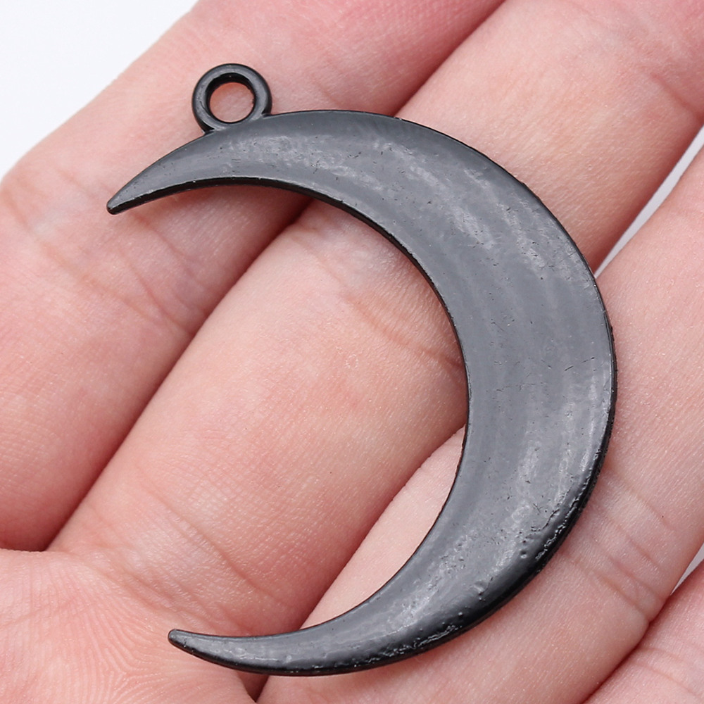 刻印入り三日月星チャームペンダント合金天体神秘的なDIYブレ - Vintage Fashion Jewelry Necklaces のレビューと価格