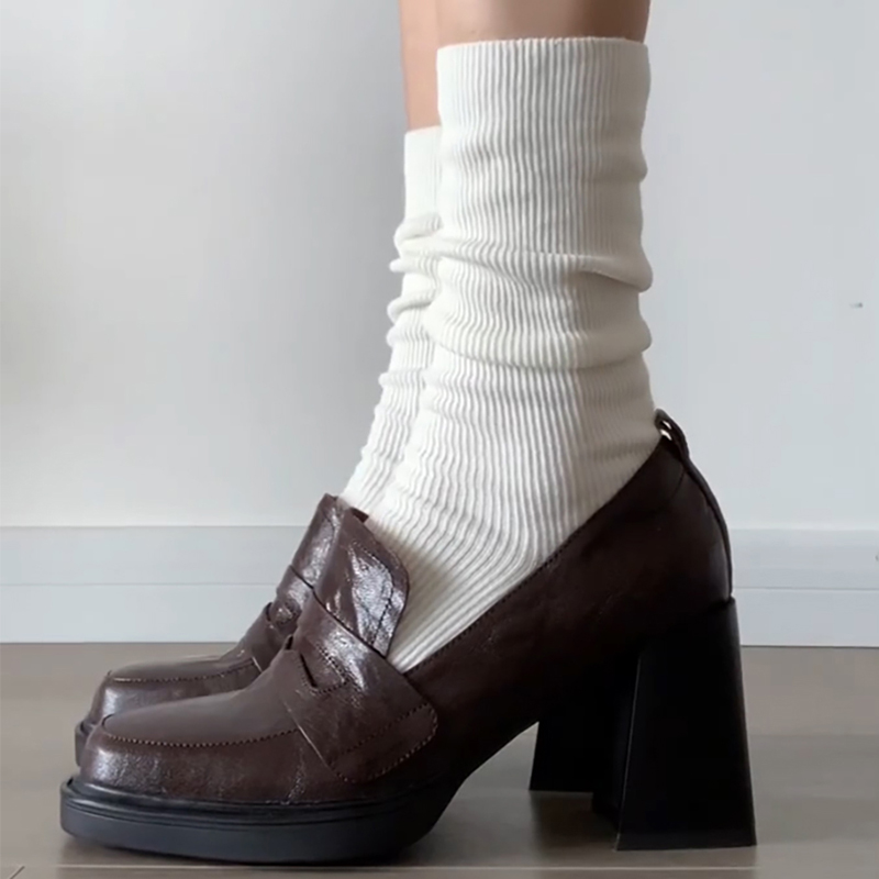 女性のためのレトロな大学スタイルのモカシン,靴ひもなしの靴, - Vintage Style Women Fashion のレビューと価格