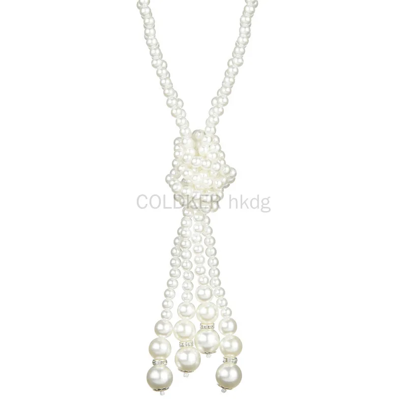 1920年代風パールネックレス フェイクパール ギャツビーア - Vintage Fashion Jewelry Necklaces のレビューと価格