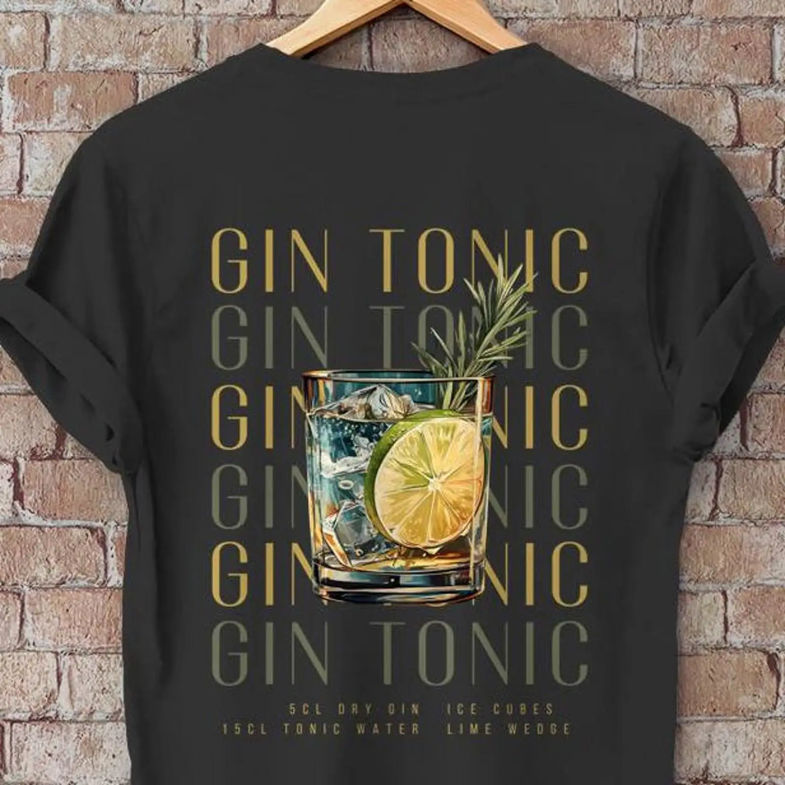 ジントニック Tシャツ イラスト入り カクテルバー愛好家 ヴ - Vintage Fashion Illustration のレビューと価格