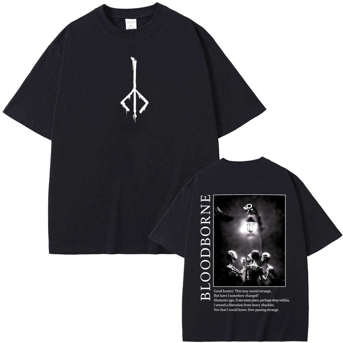 ゲーム Bloodborne Tシャツ夏男性女性ヴィンテージ - Vintage Fashion Game のレビューと価格