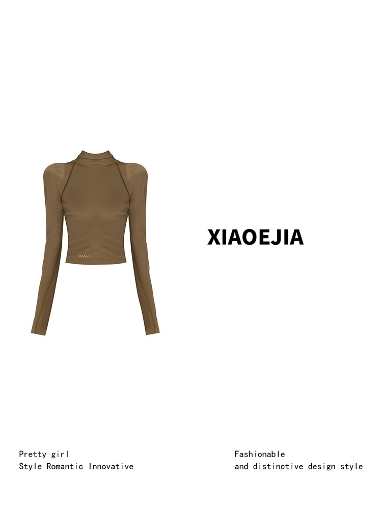 女性グリーンゴシック Tシャツ原宿 Y2k Tシャツトップ  - Turtleneck Knit 90S のレビューと価格
