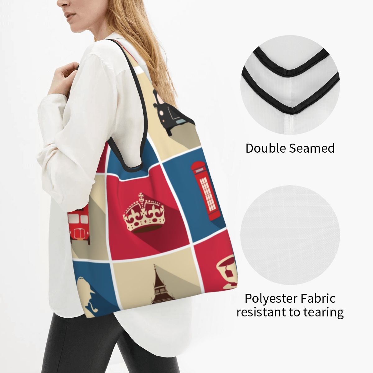 ヴィンテージショッピングトートバッグ,カスタマイズされたファ - Vintage Fashion London のレビューと価格
