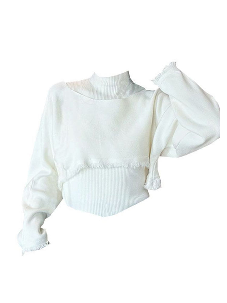 女性グリーンプルオーバーニットセーター原宿 Y2k 長袖 O - Turtleneck Knit 90S のレビューと価格