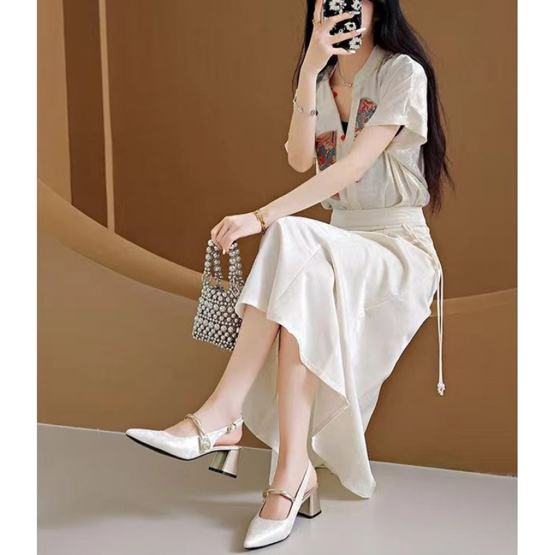 2026年 エレガントな女性用 ポインテッドトゥ スリングバ - Vintage Fashion Dress のレビューと価格
